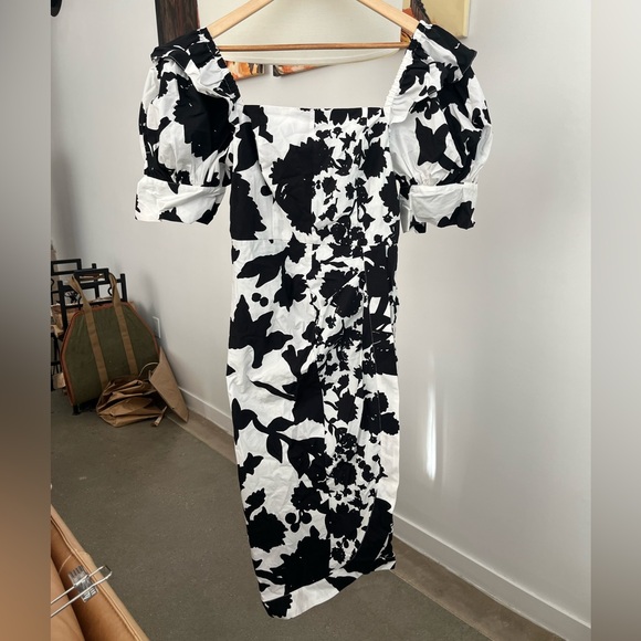 NWT Christopher John Rogers x Target Floral Puff Sleeve Midi Dress - Picture 3 of 7